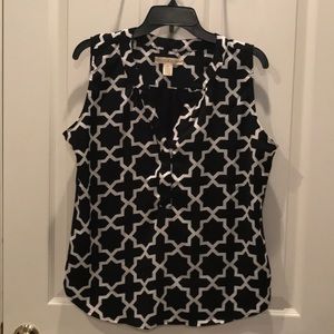 Black sleeveless top